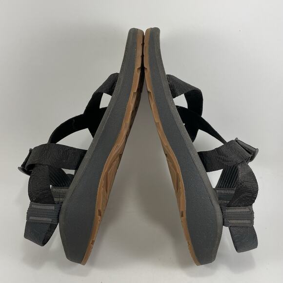 Chaco Z1 Z/1 Active Sandals Strappy Mens Size 9 Black Hiking Water Shoes - Picture 7 of 9